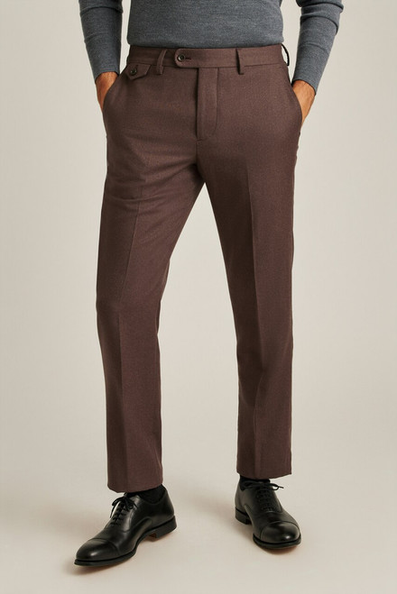 Italian Stretch Brushed Wool Suit Pant 11009-dusty rose