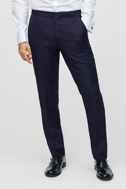 Capstone Italian Wool Tuxedo Pant SUITG00054-navy hopsack