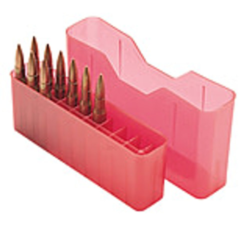 MTM J-20 Slip-Top Boxes .270 to .450 Caliber Clear Red J-20-MLD-29 2965