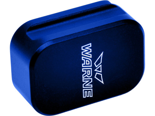 Warne Extended Magazine Base Pad Glock 17, 22 9mm +3, 40 S&W +2 Aluminum Blue 692856