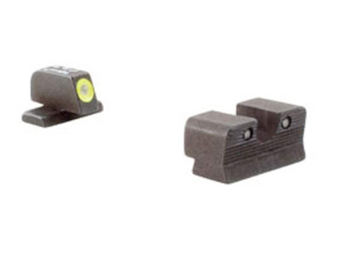 Trijicon HD Night Sight Set Sig Sauer #8 Front, #8 Rear P225, 226, 228, 239 357 Sig, 9mm Luger Steel Matte 3-Dot Tritium Green with Yellow Front Dot Outline- Blemished 135717