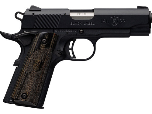 Browning 1911-22 Black Label Compact Semi-Automatic Pistol 22 Long Rifle 3.62" Barrel 10-Round Black 759280