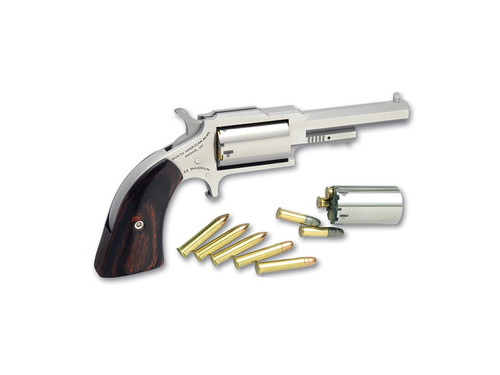 North American Arms Sheriff Revolver 22 Long Rifle/22 Winchester Magnum Rimfire (WMR) 2.5" Barrel 5-Round Stainless Wood 564758