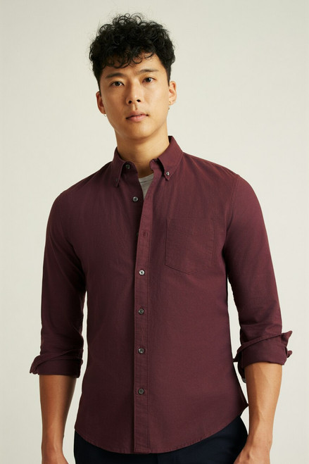 Everyday Oxford Shirt CSHRT00476-port wine