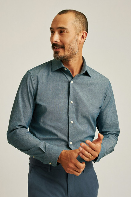 Jetsetter Stretch Dress Shirt DSHRT00147-blue chambray