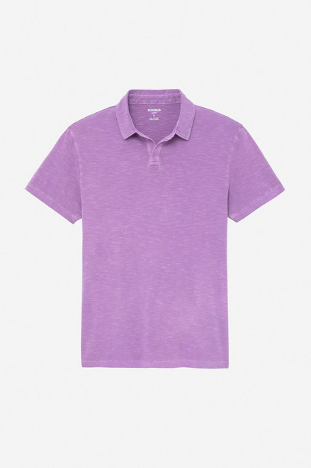 Garment-Dyed Polo KNITS00431-faded purple