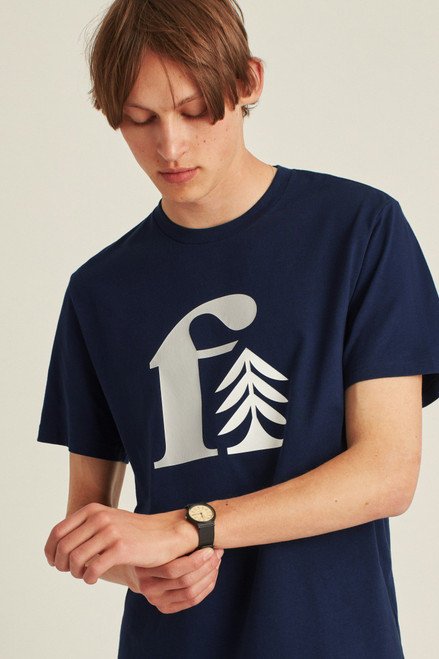 Short Sleeve Logo Tee CSHRT00635-navy blue logo