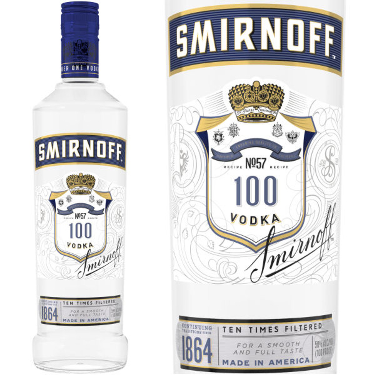 Smirnoff 100 Proof Vodka 750ml   Smirnoff 100 Proof Vodka  75699.1661942745 