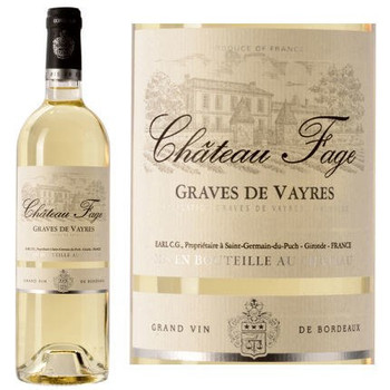Chateau Fage Graves de Vayres Bordeaux Blanc Chateau Fage Graves de Vayres Bordeaux Blanc