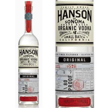 Hanson of Sonoma Original Grape Based Organic Vodka 750ml Hanson of Sonoma Original Grape Based Organic Vodka 750ml