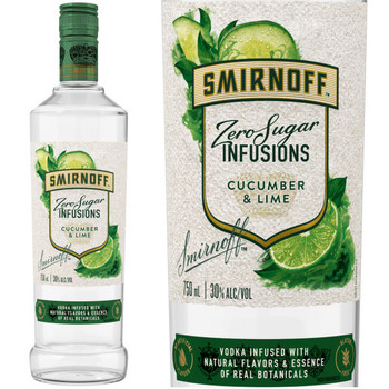 Smirnoff Infusions Zero Sugar Cucumber & Lime Vodka 750ml Smirnoff Infusions Zero Sugar Cucumber & Lime Vodka 750ml