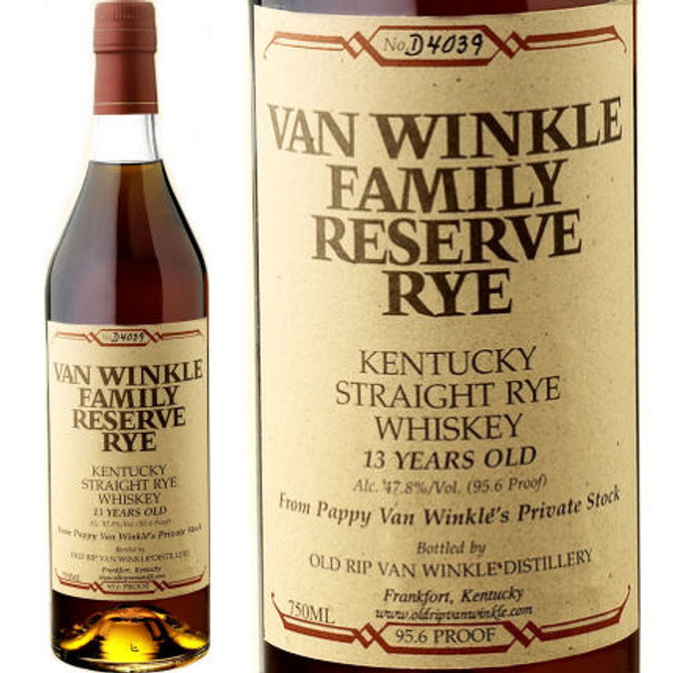 Van Winkle Family Reserve 13 Year Old Rye Whiskey 750ml