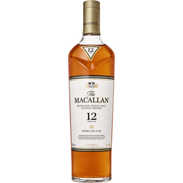 Macallan 12 Year Old Sherry Oak Cask Highland Single Malt Scotch 750ml