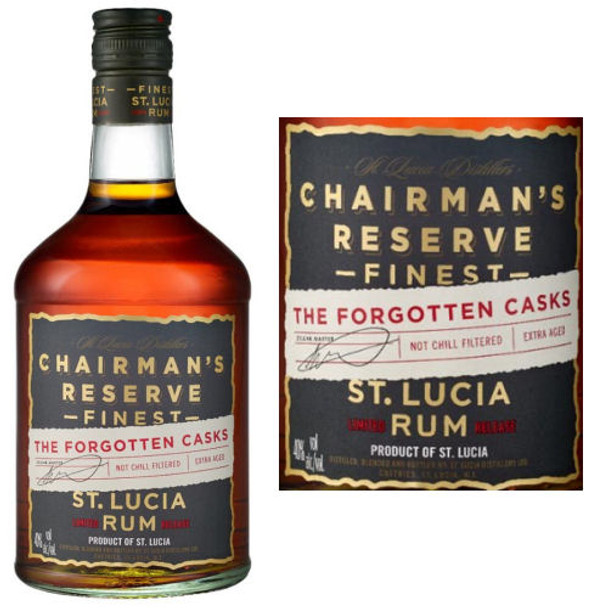 Saint Lucia Chairman's Reserve The Forgotten Casks Rum 750ml