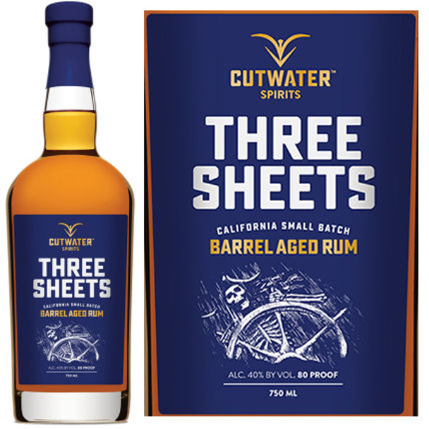 Cutwater Spirits Three Sheets California Small Batch Barrel Aged Rum 750ml