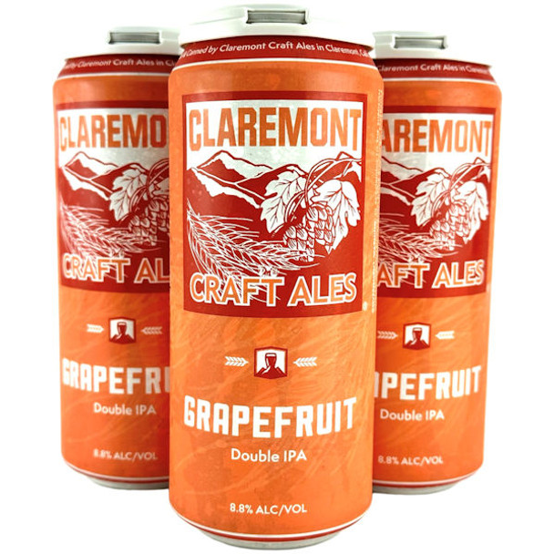 Claremont Craft Ales Grapefruit Double IPA 16oz 4 Pack Cans