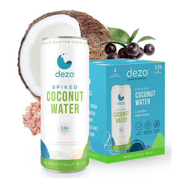 Dezo Spiked Coconut Water Cocktail 355ml 4-Pack