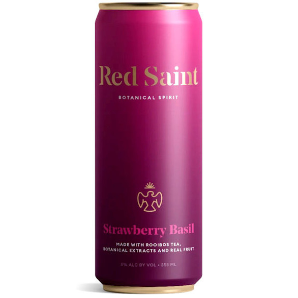 Red Saint Strawberry Basil Botanical Spirit 355ml 4-Pack