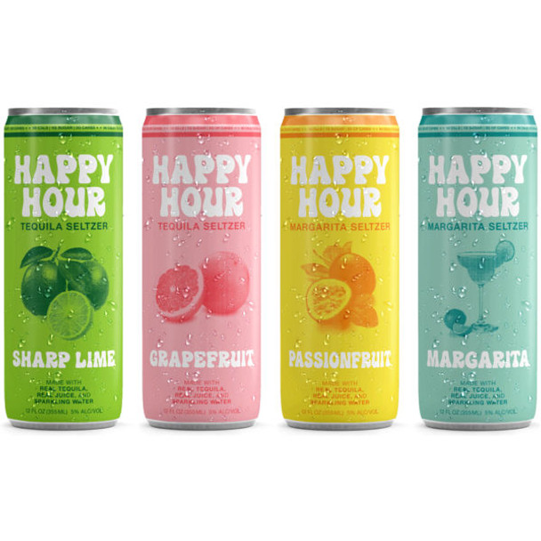 Happy Hour Variety Pack Tequila Seltzer 12oz 8 Pack Cans