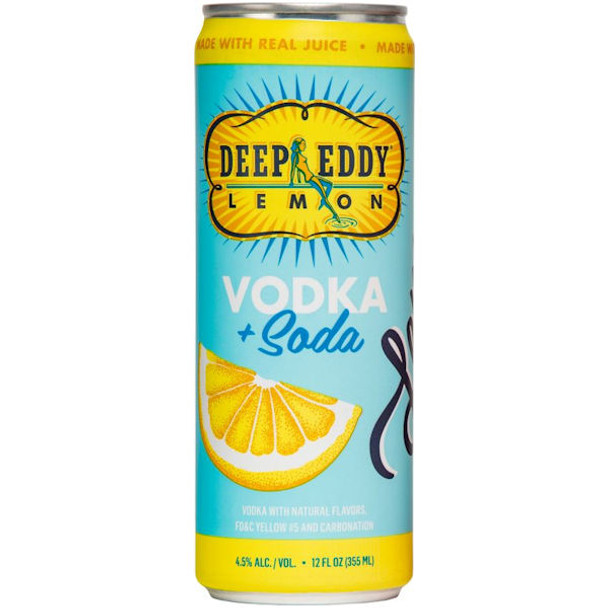 Deep Eddy Lemon Vodka & Soda ReadyToDrink 4Pack 12oz Cans NapaCabs