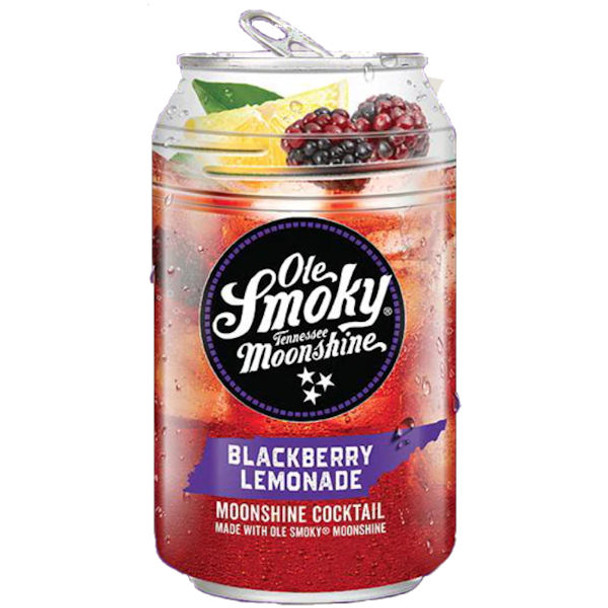Ole Smoky Tennessee Blackberry Lemonade Moonshine Cocktail Ready-To-Drink 4-Pack 12oz Cans