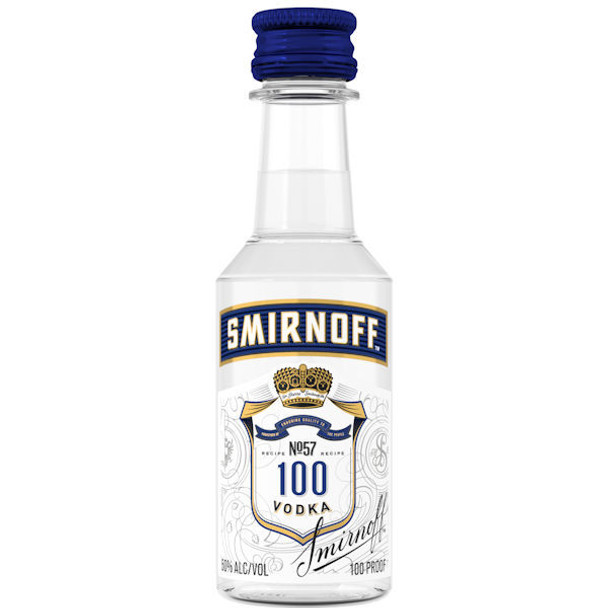 50ml Mini Smirnoff 100 Proof Vodka