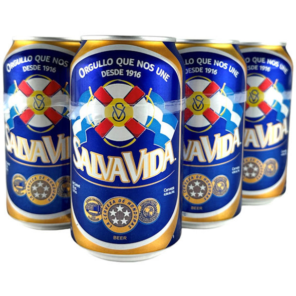 Salva Vida Cerveza 12oz 6 Pack Cans (Honduras)