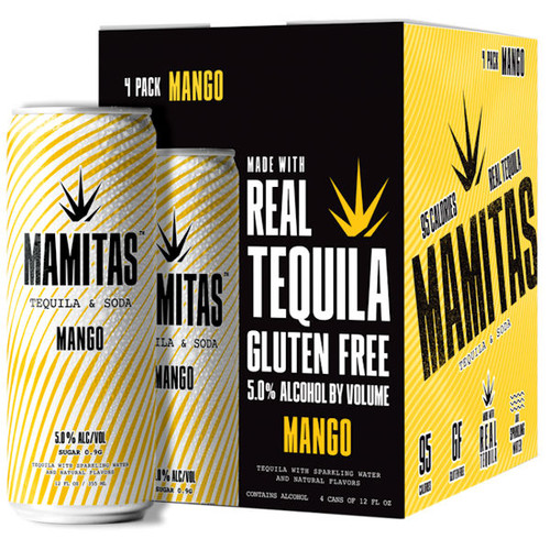 Mamitas Mango Tequila & Soda Ready To Drink 12oz 4 Pack Cans NapaCabs