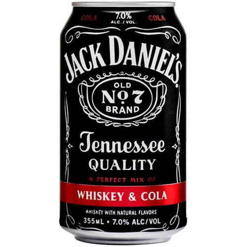 Jack Daniel's Whiskey & Cola Cocktail Ready To Drink 12oz 4