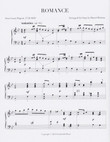 Image: the first page of the score of "Romance" by Jean-Louis Dupont, as arranged for harp by Daniel Burton. The piece is played in 4/4 time, with two flats, and features many arpeggios. Image: the first page of the score of "Romance" by Jean-Louis Dupont, as arranged for harp by Daniel Burton. The piece is played in 4/4 time, with two flats, and features many arpeggios.