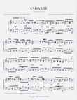 The first page of the score for "Andante" by George Frederick Handel, as arranged for harp by Daniel Burton. The piece is played in 4/4 time. The first page of the score for "Andante" by George Frederick Handel, as arranged for harp by Daniel Burton. The piece is played in 4/4 time.