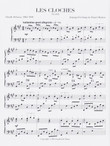 Image: the first page of the score of "Les Cloches" by Claude Debussy, arranged for harp by Daniel Burton. The piece is played in 4/4 time, with 3 sharps. Image: the first page of the score of "Les Cloches" by Claude Debussy, arranged for harp by Daniel Burton. The piece is played in 4/4 time, with 3 sharps.