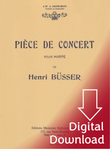 Büsser: Pièce de Concert pour Harpe (Digital Download)