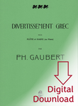 Gaubert: Divertissement Grec pour Flute et Harpe (ou Piano) (Digital Download)