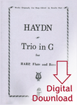 Haydn/Pratt: Trio in G for Harp, Flute and Bass (Digital Download) Haydn/Pratt: Trio in G for Harp, Flute and Bass (Digital Download)