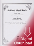 Franck: O Lord Most Holy (Panis Angelicus) for voice, organ, cello (or violin) and harp (Digital Download) Franck: O Lord Most Holy (Panis Angelicus) for voice, organ, cello (or violin) and harp (Digital Download)