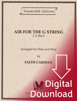 Bach JS/Carman: Air for the G String (fl/hp) (Digital Download)
