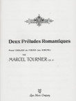 Tournier: Deux Preludes Romantiques, Op. 17 for Violin & Harp