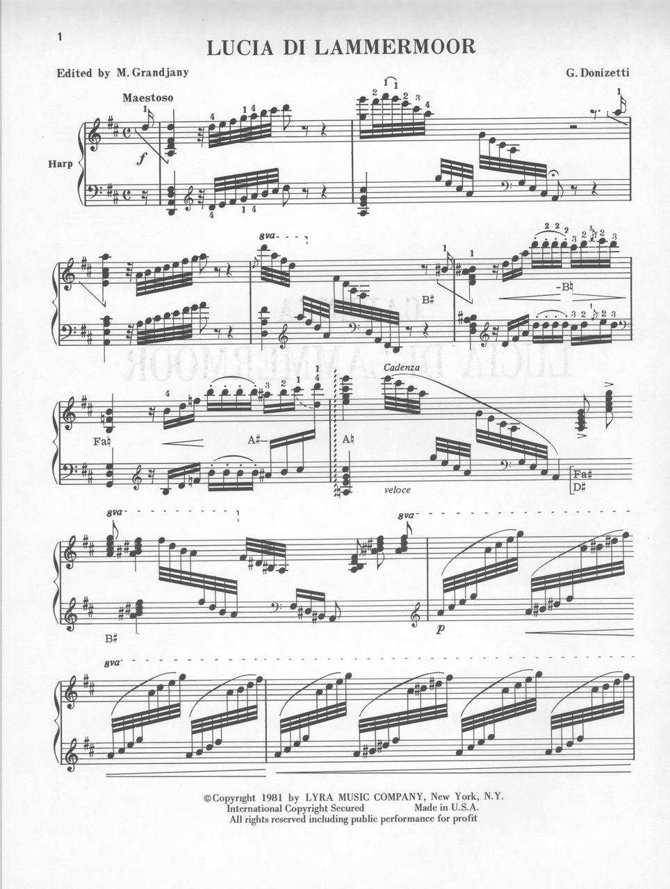 Donizetti/Grandjany: Cadenza 