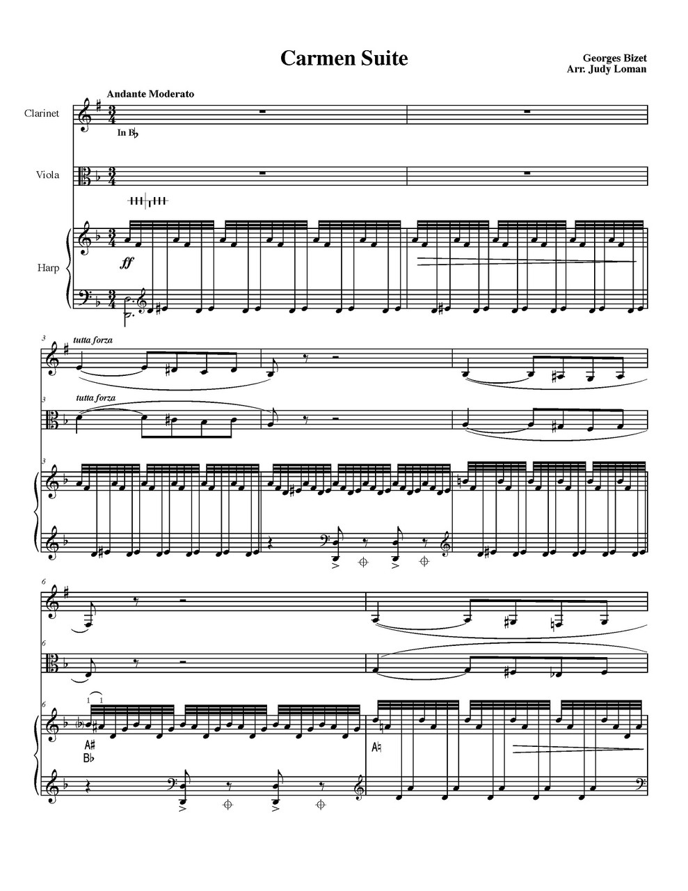 Bizet/Loman: Carmen Suite for Harp, Flute, and Viola - Vanderbilt