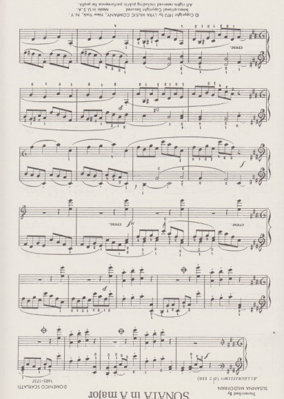 Scarlatti/Mildonian: Sonata in A Major K113 - Vanderbilt Music Company