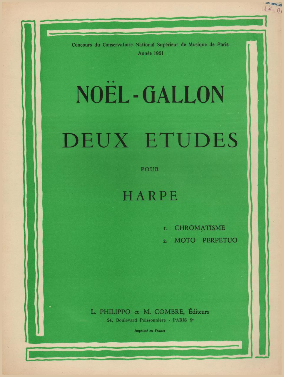 Noel-Gallon: Deux Etudes - Vanderbilt Music Company