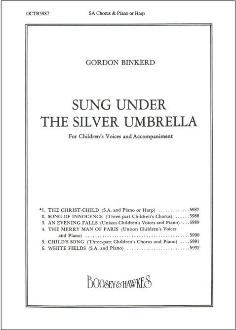 Binkerd: The Christ-Child (for SA Chorus with harp, score)