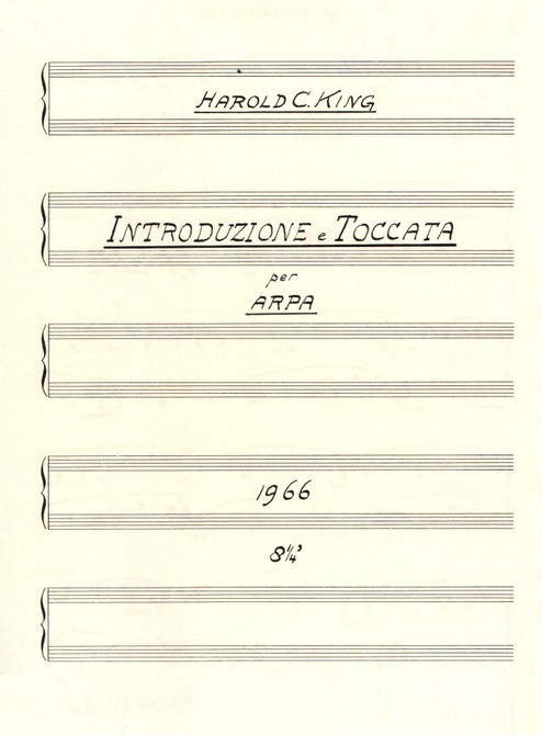King: Introduzione e Toccata per Arpa (1966)