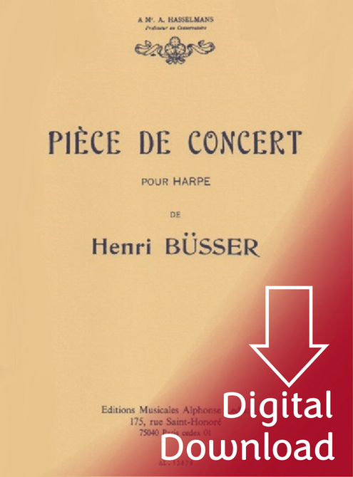 Büsser: Pièce de Concert pour Harpe (Digital Download)