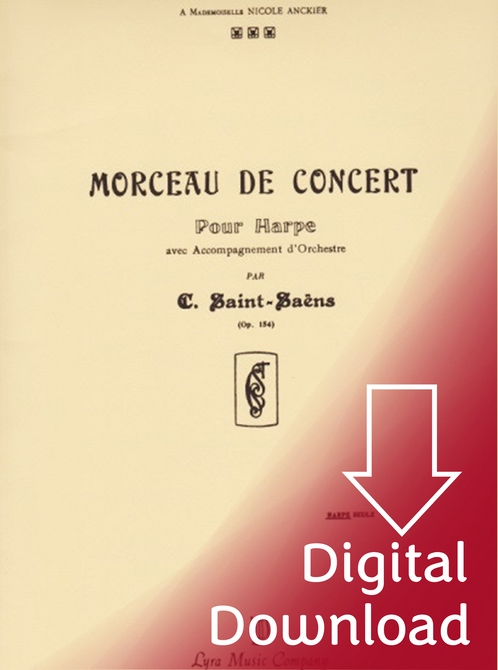 Saint-Saens: Morceau de Concert  (Harp Part) (Digital Download) Saint-Saens: Morceau de Concert  (Harp Part) (Digital Download)