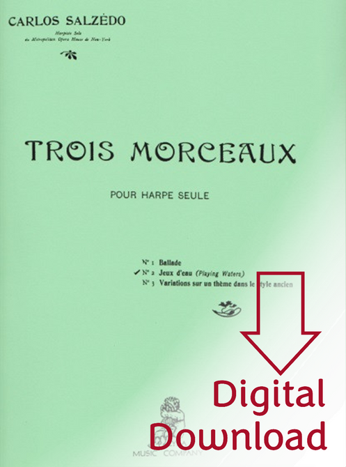 Salzedo: Jeux d'eau (Trois Morceaux pour Harpe Seule) (Digital Download)