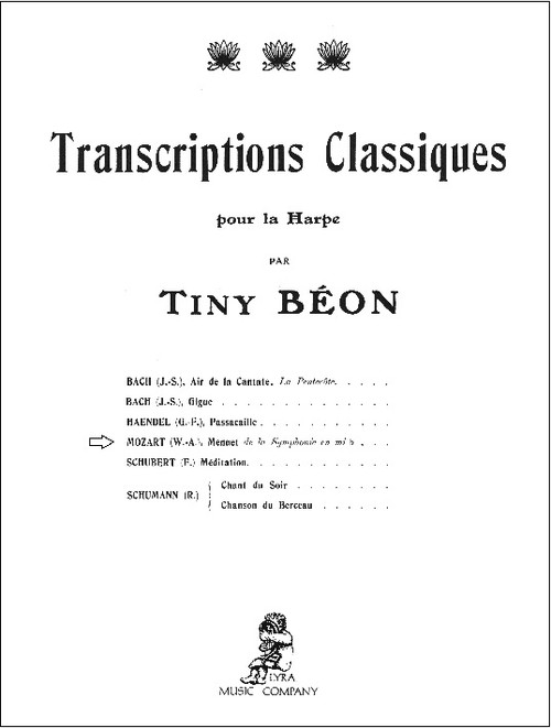 Mozart/Beon: Transcriptions Classiques - Menuet de la Symphonie en Mi-flat