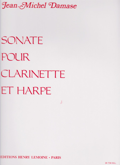 Damase: Sonate for clarinete and harp(score)