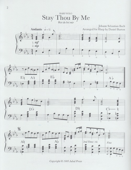 Bach/Burton: J.S. Bach Album for Harp - Vanderbilt Music Company